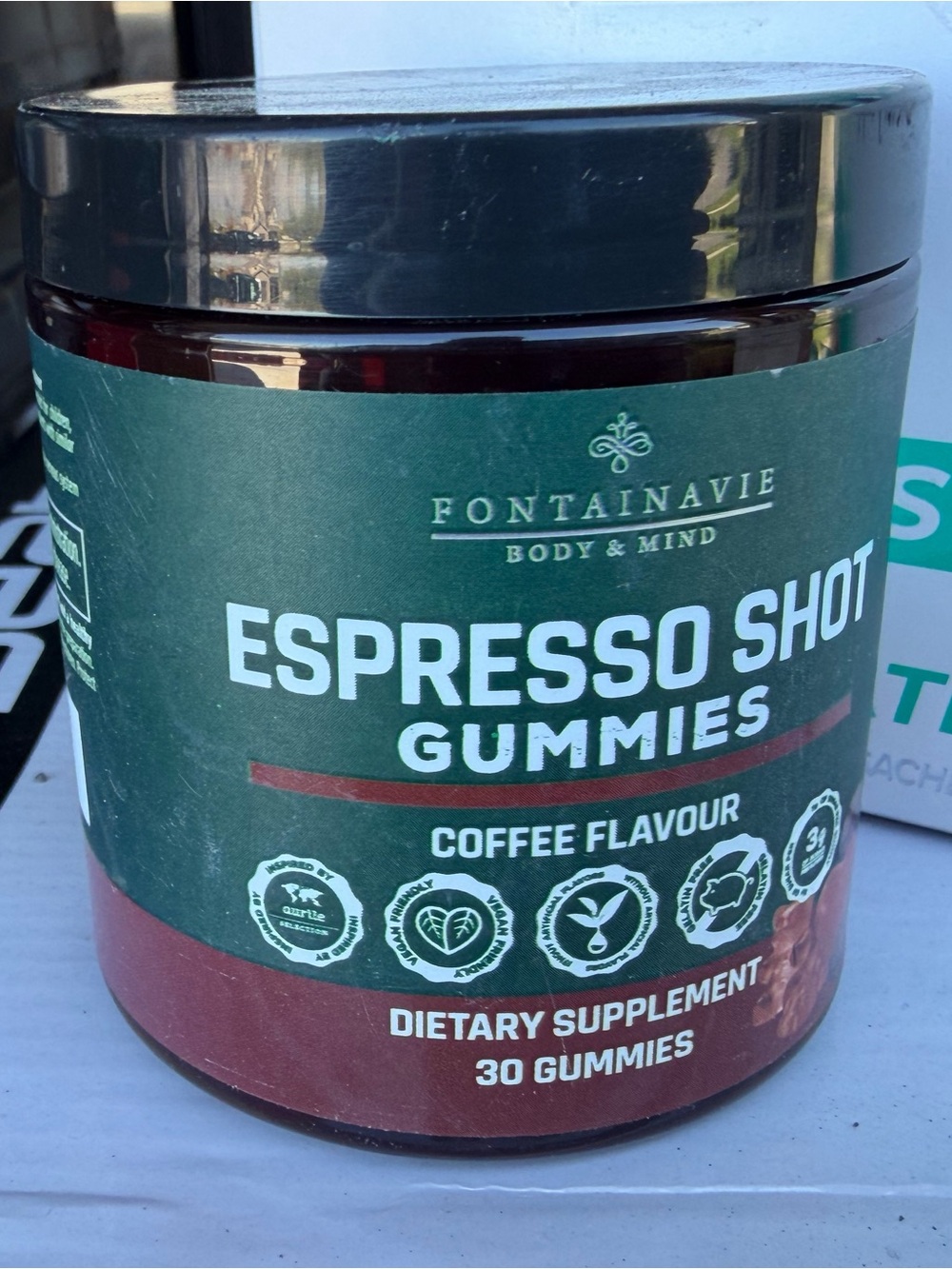 Espresso Shot Gummies - Coffee Flavour (Green/Brown)